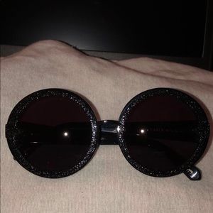 Karen Walker Orbit Filigree Round Black Sunglasses